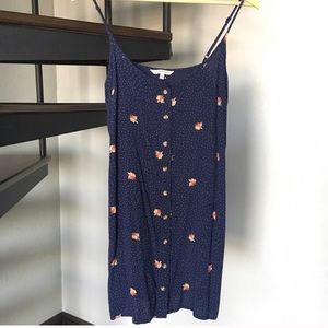 UO Obey navy polka dot floral sundress